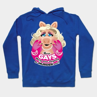 These GAYS, they are trying to MURDER me! Hoodie